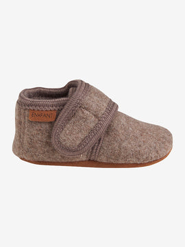 Wollschuhe, Hausschuhe En FANT mit Ledersohle, braun