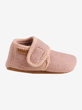 Wollschuhe, Hausschuhe En FANT mit Ledersohle, altrosa