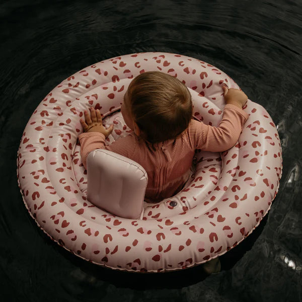 Baby Schwimmring, Schwimmsitz "Old Pink Leopard", altrosa, Swim Essentials