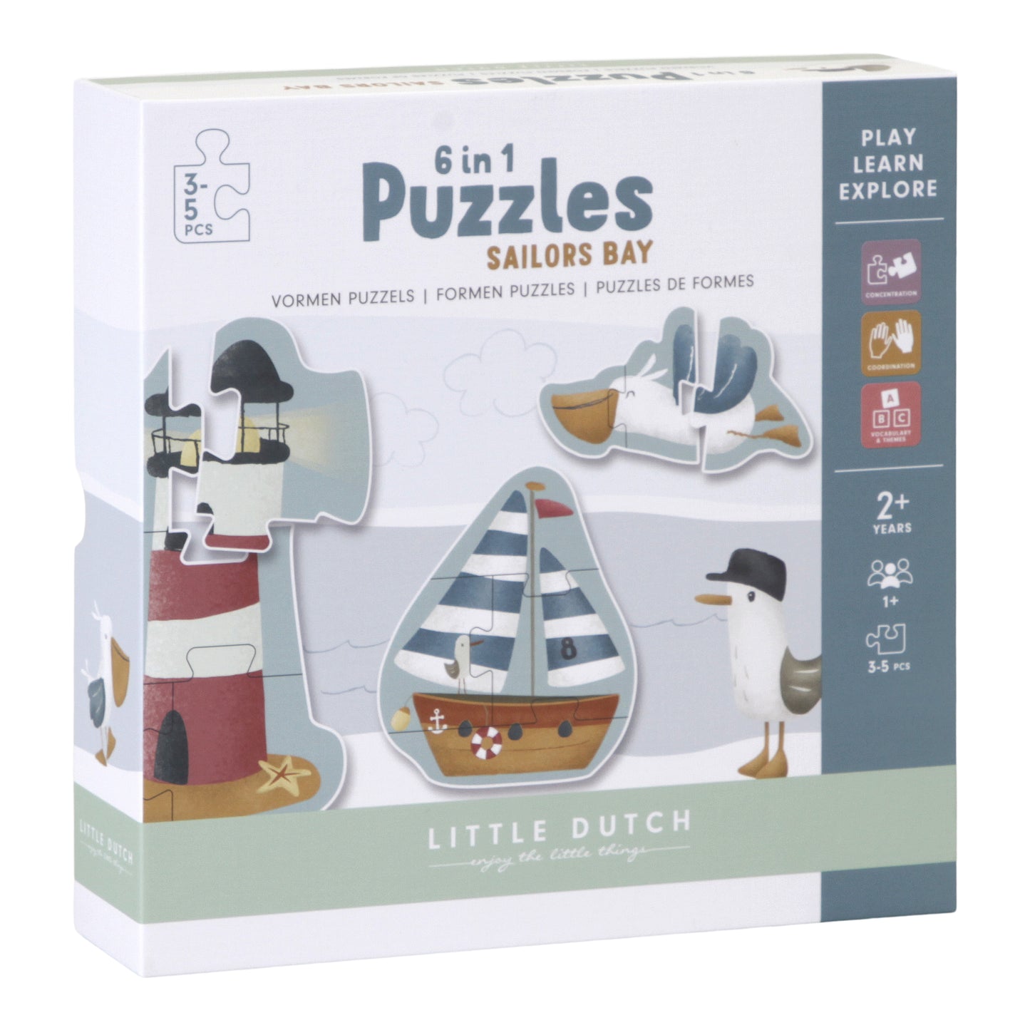 6 in 1 Formen Puzzles Sailors Bay
