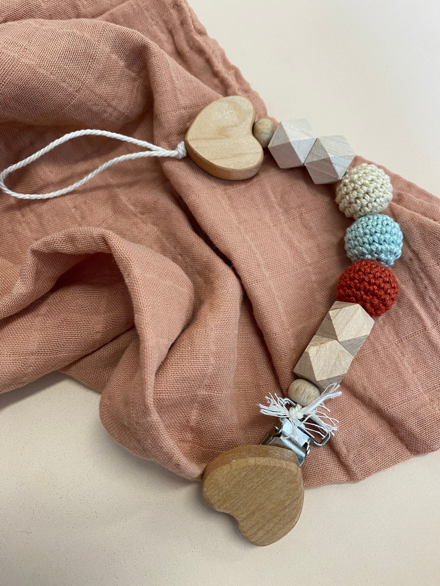 Holz Schnullerkette heart - Tutuu&Me