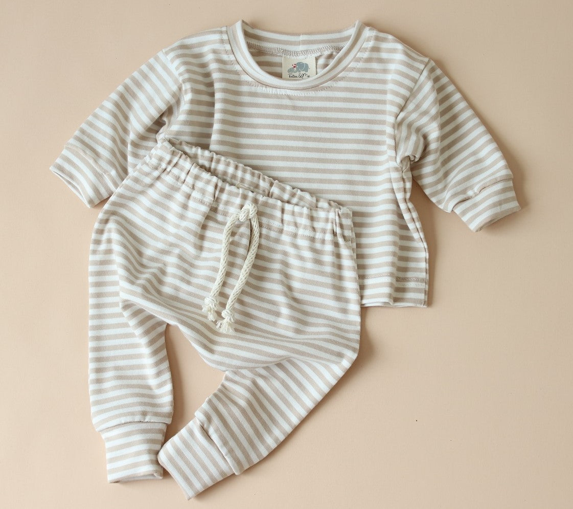 Harem pants Stripes beige
