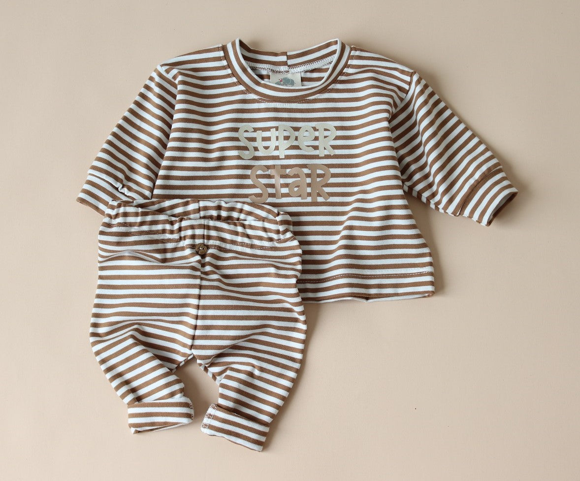 Leggings Stripes braun