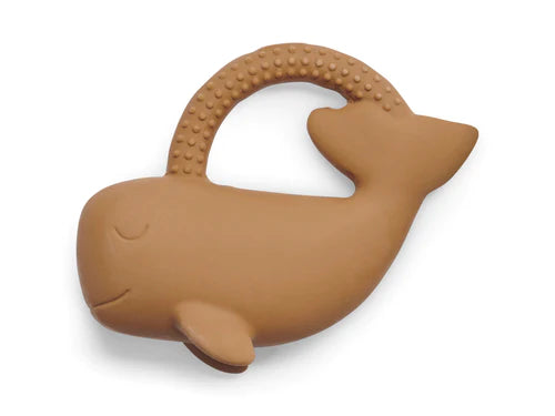 Beißring Naturkautschuk Whale - Caramel