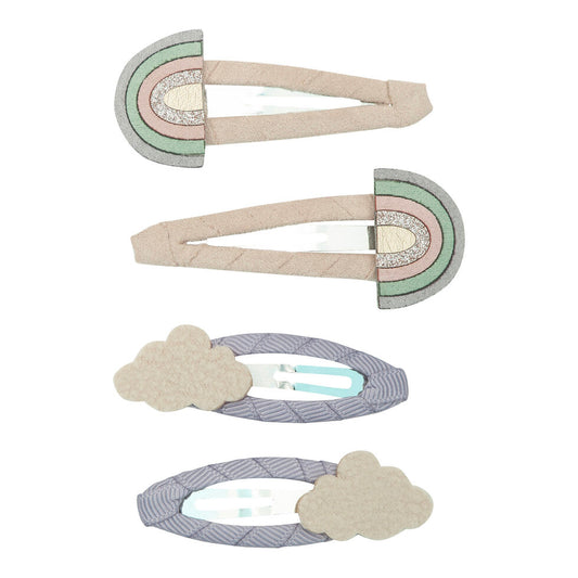 Haarspange 'Regenbogen & Wolke'  im 4er Pack von Mimi&Lula
