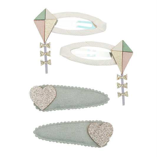Haarspange 'Drache & Herz'  im 4er Pack von Mimi&Lula