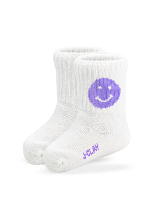 Baby Socken mit Motiv - PURPLE SMILE
