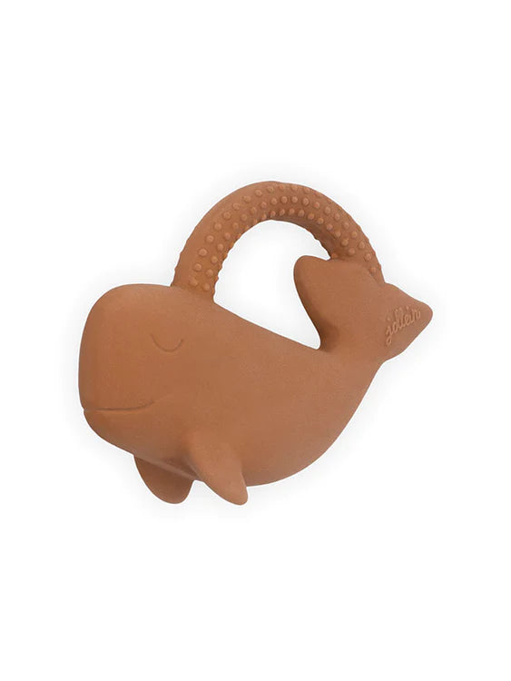 Beißring Naturkautschuk Whale - Caramel