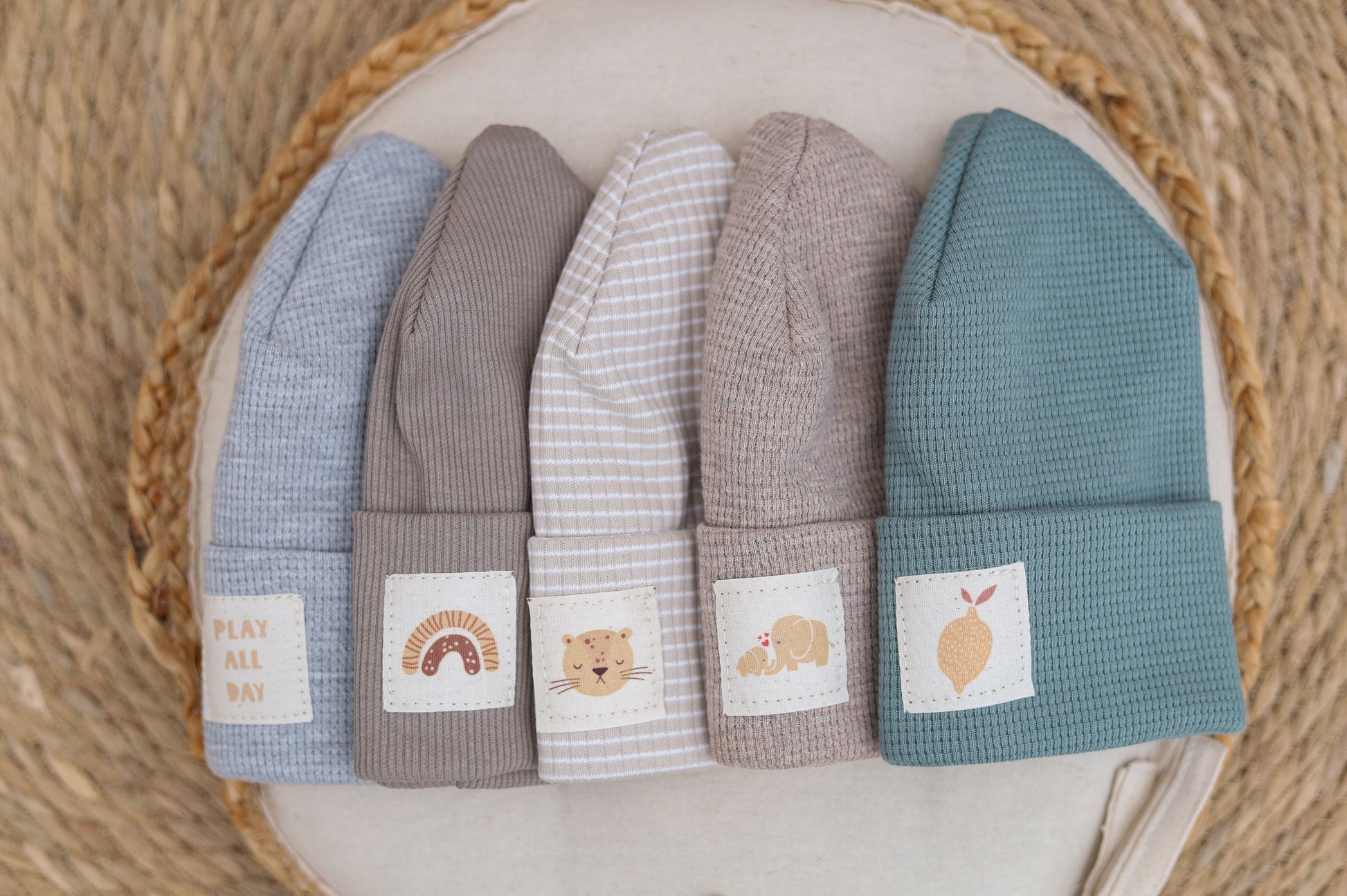 Ribbed Beanie animal rainbow - Tutuu&Me