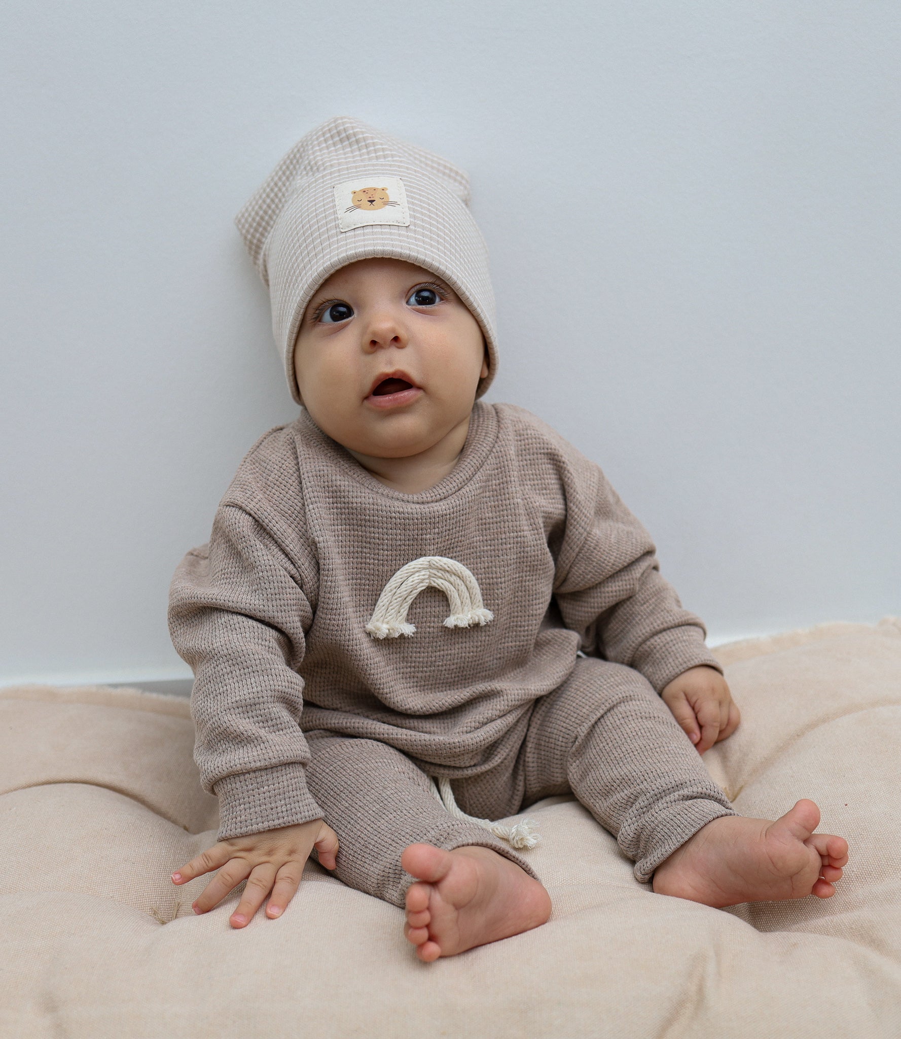 Waffle leggings beige - Tutuu&Me