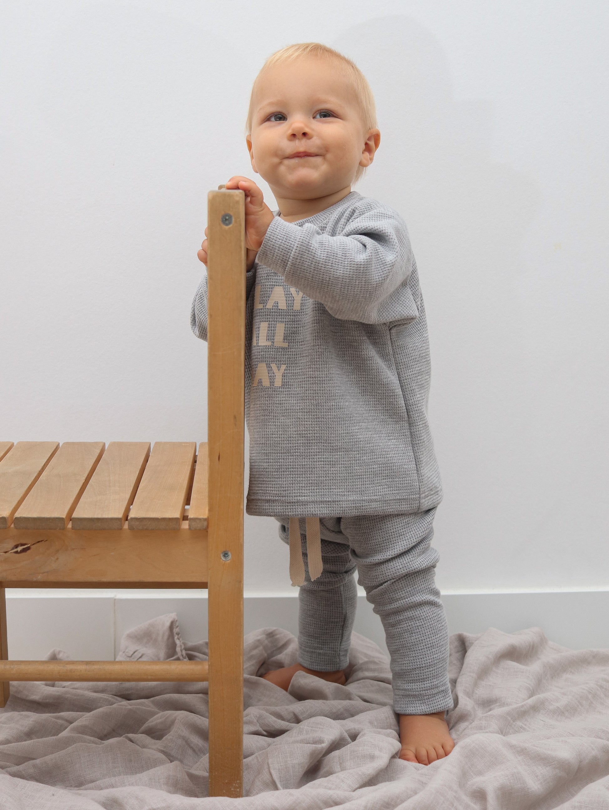 Waffle leggings grau - Tutuu&Me