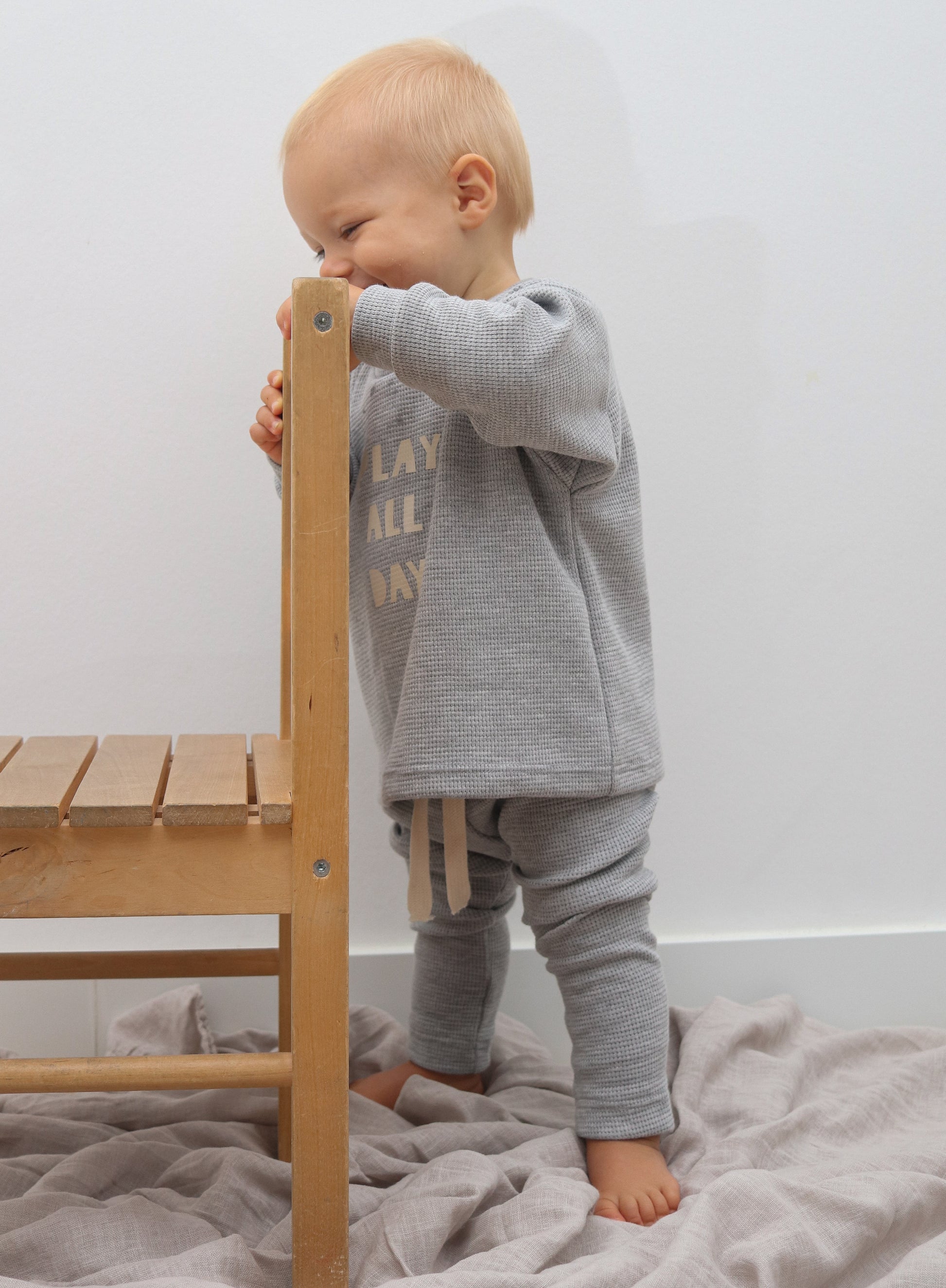 Waffle leggings grau - Tutuu&Me