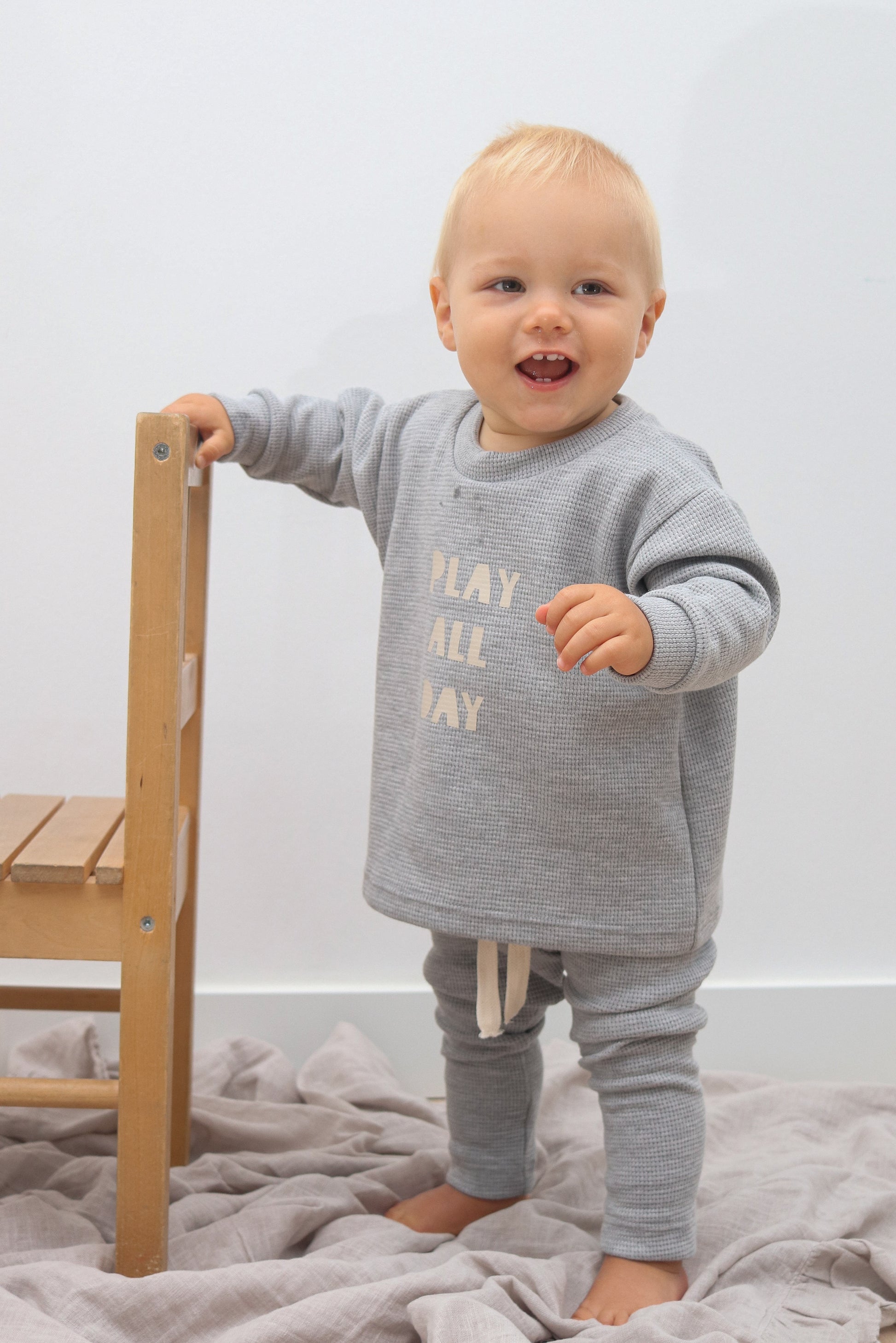 Waffle leggings grau - Tutuu&Me